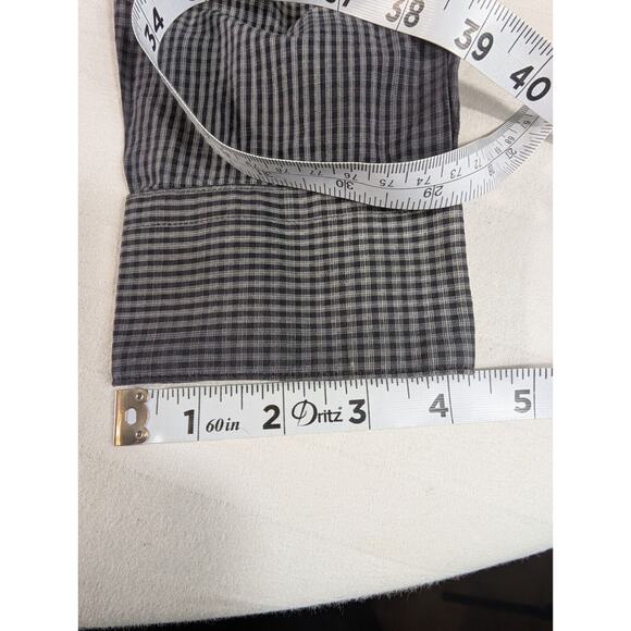 APT. 9 Mens Button Up Shirt Plaid Long Sleeve Gray Cotton Boho Formal Small - Picture 12 of 15